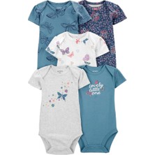 Carter's Layette Kız Bebek 5'li Kısa Kollu Body 1Q124910