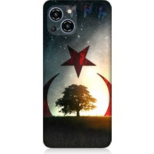 Teknomeg Reeder S23 Pro Max Uyumlu Göktürkçe Türk ve Ağaç Bayrak Desenli Silikon Kılıf