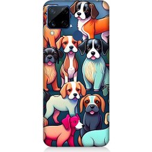 Teknomeg Realme C15 Uyumlu Sevimli Pastel Köpekler Desenli Silikon Kılıf