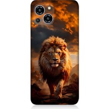 Teknomeg Reeder S23 Pro Max Uyumlu Yırtıcı Aslan Kral Desenli Silikon Kılıf
