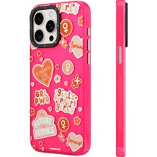 YoungKit iPhone 13 Pro Max Uyumlu Kılıf Bethany Green Tasarımlı Youngkit Sweet Language Kapak Pembe