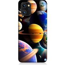 Teknomeg Reeder S19 Max Pro Uyumlu Uzaydaki Gezegenler Desenli Silikon Kılıf