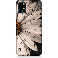 Teknomeg Reeder S19 Max Uyumlu Papatya ve Su Damlaları Desenli Silikon Kılıf