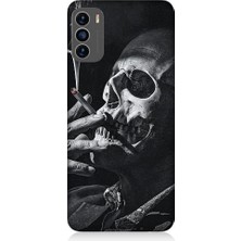 Teknomeg Reeder S19 Max Pro S Uyumlu Sigara ve Ölüm Desenli Silikon Kılıf