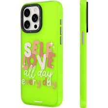 YoungKit iPhone 12 Pro Uyumlu Kılıf Bethany Green Tasarımlı Youngkit Sweet Language Kapak Yeşil