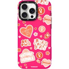 YoungKit iPhone 15 Plus Uyumlu Kılıf Bethany Green Tasarımlı Youngkit Sweet Language Kapak Pembe