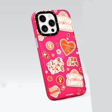 YoungKit iPhone 14 Uyumlu Kılıf Bethany Green Tasarımlı Youngkit Sweet Language Kapak Pembe