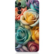 Teknomeg Samsung Galaxy A25 Uyumlu Pastel Soft Güller Desenli Silikon Kılıf
