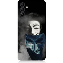 Teknomeg Samsung Galaxy A25 Uyumlu V For Vendetta Anonymous Desenli Silikon Kılıf