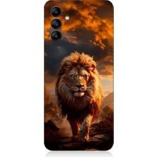 Teknomeg Samsung Galaxy A55 Uyumlu Yırtıcı Aslan Kral Desenli Silikon Kılıf