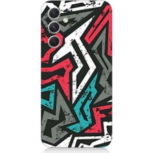 Teknomeg Samsung Galaxy S24 Plus Uyumlu Grafiti Mozaik Desenler Desenli Silikon Kılıf