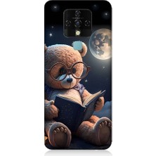 Teknomeg Tecno Camon 16 Uyumlu Kitap Okuyan Sevimli Ayı Tedy Desenli Silikon Kılıf