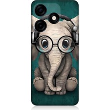 Teknomeg Tecno Spark 10C Uyumlu Dahi Yavru Fil Desenli Silikon Kılıf