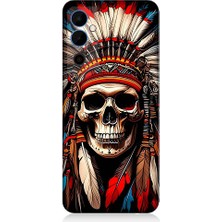 Teknomeg Tecno Pova Neo 2 Uyumlu Kızıldereli Kurukafa Desenli Silikon Kılıf