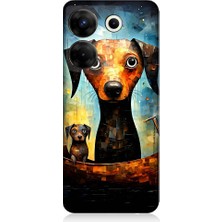 Teknomeg Tecno Camon 20 Pro 5g Uyumlu Köpek ve Sandal Desenli Silikon Kılıf