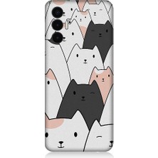 Teknomeg Tecno Pova 3 Uyumlu Gülen Mutlu Kediler Desenli Silikon Kılıf