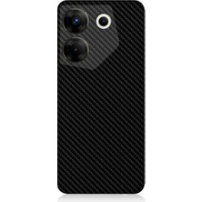 Teknomeg Tecno Camon 20 Pro 5g Uyumlu Siyah Karbon Motif Desenli Silikon Kılıf