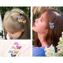 Efna Store 6 Lı Kelebek Model Karışık Pastel Renk 3,5 cm Çocuk Çıt Çıt Toka