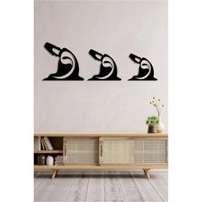 Ensa Design Vav Halinden 3'lü Semazenler Ahşap Duvar Dekoru - Duvar Süsü 90 x 30CM