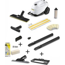 Karcher Sc 3 Easyfix Buharlı Temizlik Makinesi + Cam Temizleme Aparatı + 15 Mikrofiber  Bez + Halı Başlığı