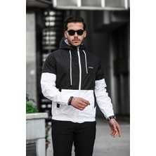 Prifaldi Erkek Slim Fit Siyah Su ve Rüzgar Geçirmez Mevsimlik Ceket