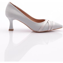 DGN 315 Kadin Sivri Burun Parmak Dekolteli Topuklu Ayakkabı