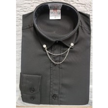 Es Kids Çocuk Siyah Gömlek Zincir Hediyeli