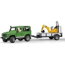 1:16 Land Rover, Römork, Işçi ve Jcb Ekskavatör Oyun Seti