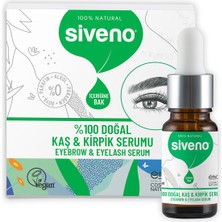 Siveno %100 Doğal Kaş ve Kirpik Serumu Bitkisel Yoğunlaştırıcı Canlandırıcı Yoğun Bakım Yağı Vegan 10 ml X 2 Adet