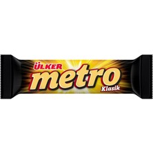 Ülker Metro Sütlü Çikolatalı Kaplı Karamel & Nugalı Bar x 24 Adet