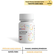 Actomins Actovir Panaks Ginseng ve Ekstresi İçeren Takviye Edici Gıda 300 mg x 9 Kapsül