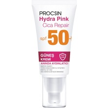 PROCSIN Hydra Pink (renkli) Spf50+ Anında Aydınlatıcı Bariyer Onarıcı Güneş Kremi PA++++