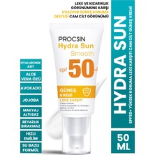 PROCSIN Hydra Sun Spf50+ Yoğun Nemlendirici Yatıştırıcı Leke Karşıtı Cam Cilt Güneş Kremi PA++++