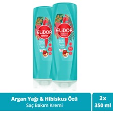 Elidor Doğanın Enerjisi Saç Bakım Kremi Argan Yağı ve Hibiskus Özü 350 ml x2 Adet