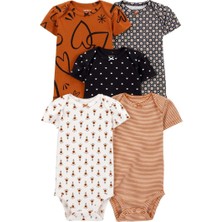 Carter's Layette Kız Bebek 5'li Kısa Kollu Body 1Q124810