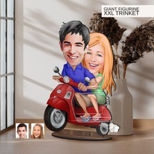 Bk Gift Kişiye Özel Sevgililer Karikatürlü Büyük Boy Ahşap Biblo-10 Arkadaşa Hediye , Sevgiliye Hediye, Kişiye Özel Biblolar