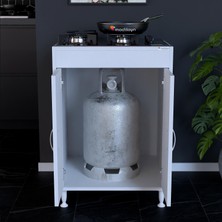 Modilayn ELİT 59,6 x 85 x 56 cm Gömme Ankastre Ocak Ve Tüp Bölmeli Mutfak Dolabı