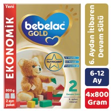Bebelac Gold 2 Çocuk Devam Sütü 800 gr 4'lü Paket