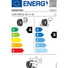 Goodyear 195/55 R16 91V Xl Efficientgrip Performance Binek Yaz Lastiği ( Üretim Yılı: 2024 )