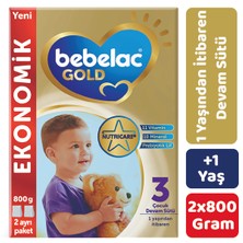 Bebelac Gold 3 Çocuk Devam Sütü 800 gr 2'li Paket