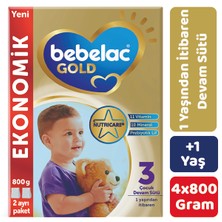 Bebelac Gold 3 Çocuk Devam Sütü 800 gr 4'lü Paket