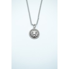 Had Safha Accessories Minimal Aslan Madalyon Örme Zincir Kolye