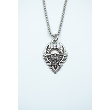 Had Safha Accessories Diablo - Şeytan - Kalkan Örme Zincir Kolye