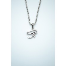 Had Safha Accessories Minimal Horos'un - Ra'nın Gözü Örme Zincir Kolye