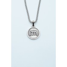 Had Safha Accessories Göktürkçe Türk Madalyon Örme Zincir Kolye