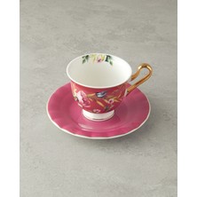 English Home Vanilla New Bone China 4 Parça 2 Kişilik Çay Fincanı Takımı Mor