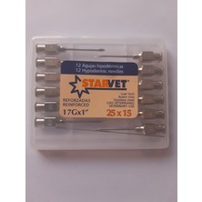 Starvet Enjektör Iğnesi 25 x 15 mm / 17GX1 ( 1 Kutu - 12 Adet )