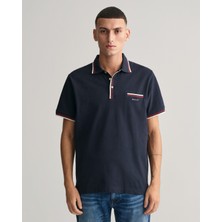 Gant Erkek Lacivert Regular Fit Çizgili Polo 2013042.433