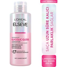 L'Oréal Paris Elseve Glycolic Gloss Parlaklığı Saça Mühürleyen Laminasyon 5 Dakikada Durulanan Bakım 200ML