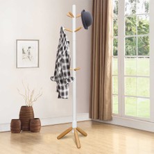 adore mobilya Handy Mate Bella Ahşap Askılık-Beyaz 48X181X44 cm (Gxyxd)